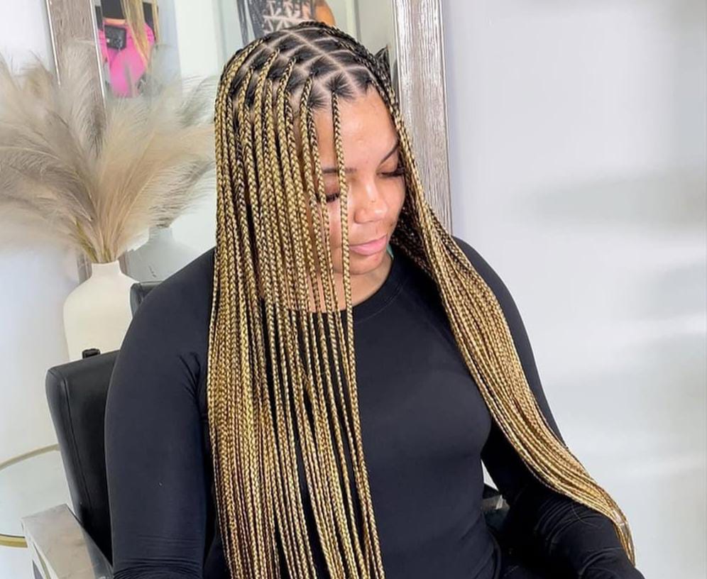 Small Knotless Box Braids