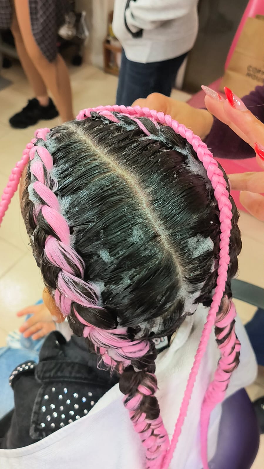 Tranças Coloridas em Lavagem